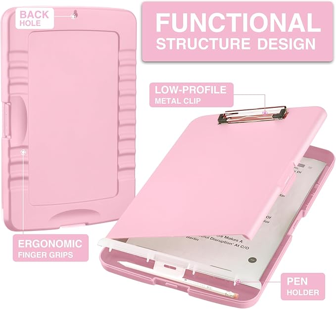 Sooez Clipboards with Storage, High Capacity Clip Boards 8.5x11 with Storage - Image 2