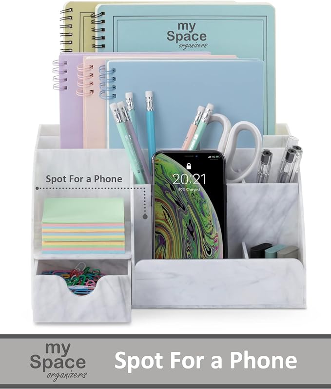 My Space Organizers Marble Desk Organizer - Image 2