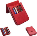 MIVLXLX Leather 6 Fountain Pen/Pencil Tray Case, Magnetic Closure by MIVLXLX