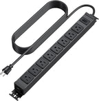 HHSOET Metal 360° Rotating Mountable Power Strip, 8 Outlet Gaming Table Mounted by HHSOET