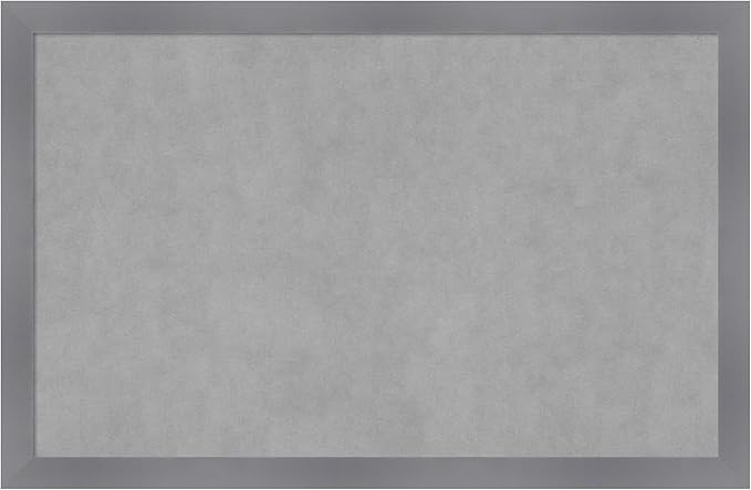 Amanti Art Grey Framed Magnetic Board 22x34 Large Vision Board by AmantiArt