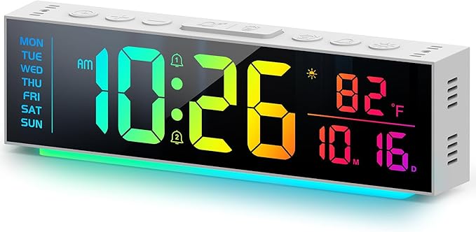 Digital Clock, Alarm Clock for Bedroom, Digital Wall Clocks for Classroom by Abovsare