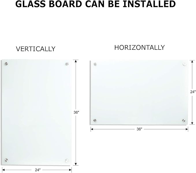Dry Erase Boards Glass Whiteboard Magnetic 3'x 2' Frameless - Image 3