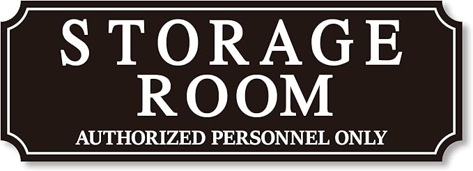 Storage Room Door Sign for Business and Home, Self-Adhesive Durable Modern by LUHIMO