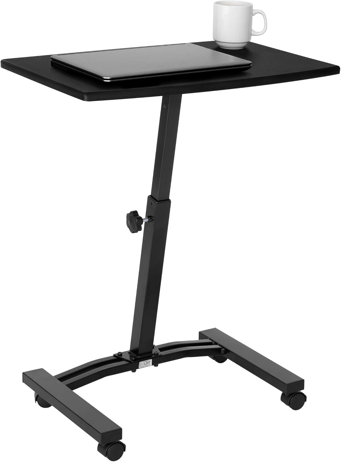 Seville Classics Airlift Mobile Height Adjustable Laptop Stand Computer Works...