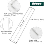 FEED GARDEN 10 Inch 50 Pack Galvanized Landscape Staples 11 Gauge Anti-Rust - Image 2
