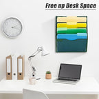 EASEPRES 5 Pocket Mesh Hanging File Organizer, Wall Mounted Mail Paper Document - Image 6