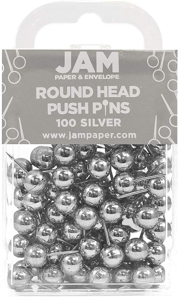 JAM PAPER Colorful Push Pins by JAMPaper