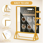 PPH-Sisy Acrylic Sign Holder 5x7 Gold Picture Frame Clear Acrylic Frames - Image 3