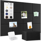 Smarpau Large Cork Board for Walls, 12 Pack Square Bulletin Board, Felt Wall by Smarpau
