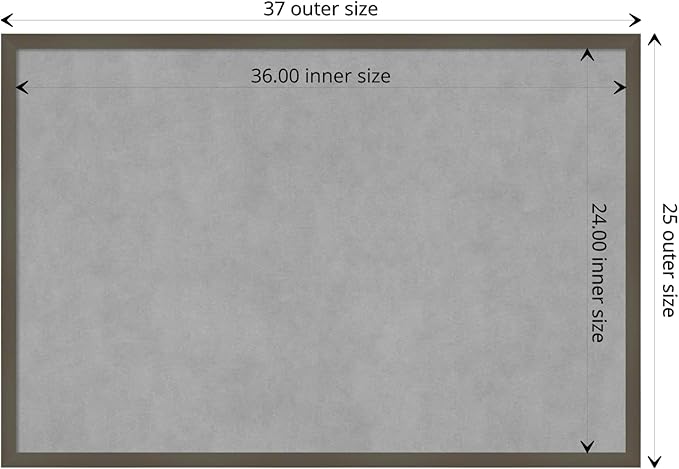 Amanti Art Grey Framed Magnetic Board 25x37 Large Vision Board - Image 4