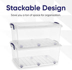 Superio Storage Bins with Lids, Stackable Totes, BPA Free, Odor Free, Organizer - Image 3