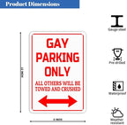 HBXNZ Gay Parking Only Sign Funny Gay Plaque Garage Bar Wall Decor Home Decor - Image 2