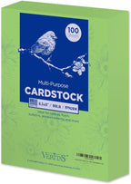 Veritas Green Colored Cardstock, 8.5" x 11" Colored Copy paper, 110LB/199GSM by WritePads