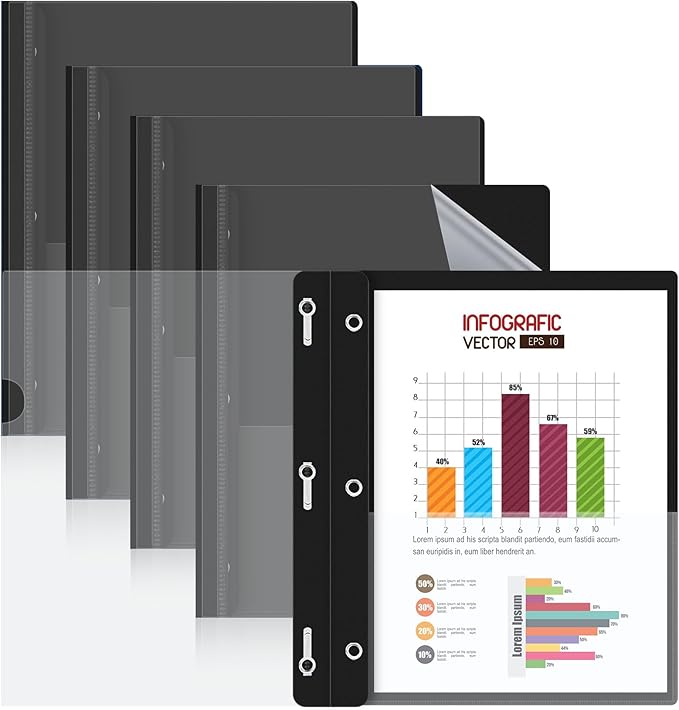 HAUTOCO 5 Pack Plastic Report Covers by HAUTOCO