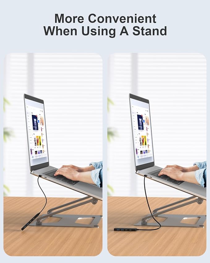 Dual USB C USB A 3.0 Hub: 4 Ports USB Hub - Image 8