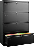 SUXXAN 4 Drawer File Cabinet, Lateral Filing Cabinet by SUXXANFurniture