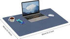 Bloss Grey Blue Desk Mat, Leather Desk Matt - Image 3