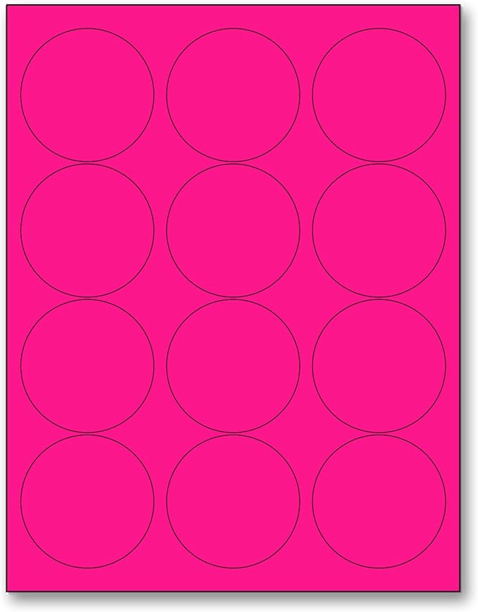 NextDayLabels - 8-1/2 x 11 Neon Color High Light Fluorescent Labels by NextDayLabels