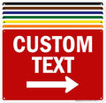 Custom Arrow, Custom Directional Sign, Right Arrow, 10x14 Inches, Rust Free by MySignCenter