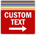 Custom Arrow, Custom Directional Sign, Right Arrow, 10x14 Inches, Rust Free by MySignCenter