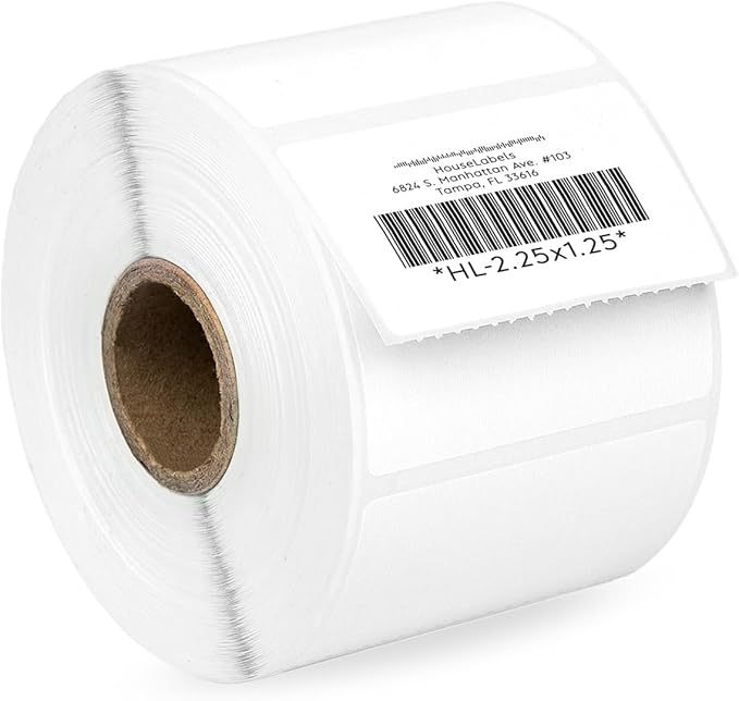 HOUSELABELS 2.25" x 1.25" Address Labels on 1" Core Compatible by HouseLabels