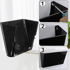 Tenceur 10 Pcs Single Pocket Wall Mount File Holder Black Plastic Wall Pocket - Image 6