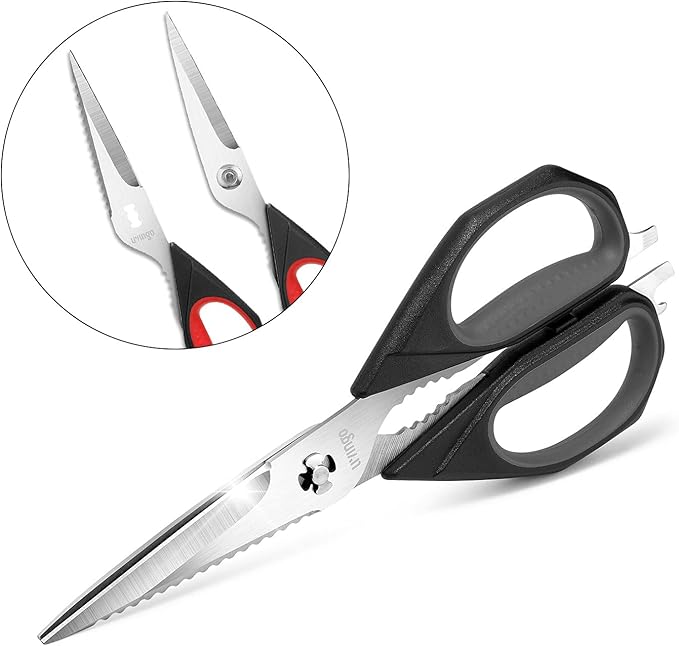 LIVINGO Kitchen Scissors, 2 Pack 9.25" Utility All Purpose Poultry Shears Heavy - Image 4