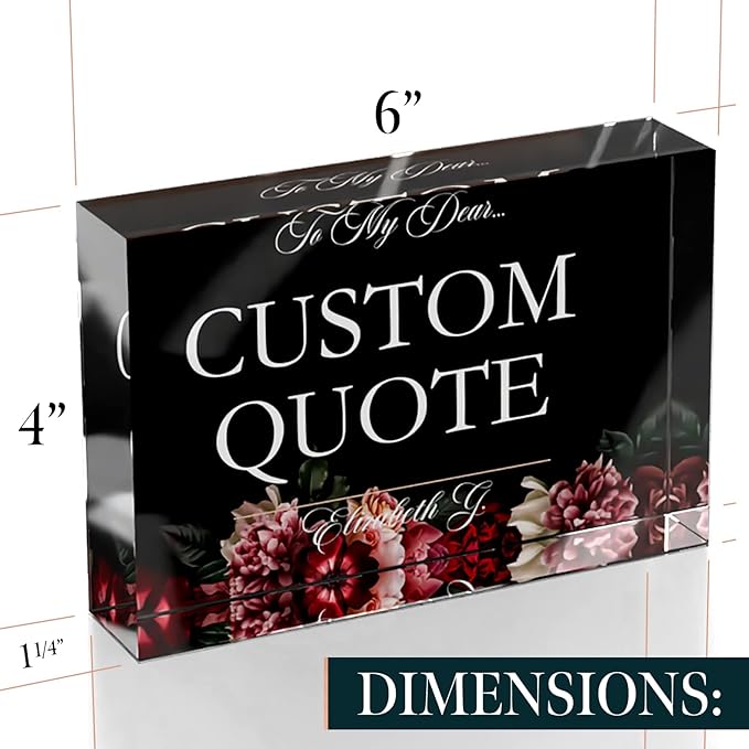 Personalized Gifts, Custom Quote Block Letter Board, Crystal-Clear Acrylic - Image 8