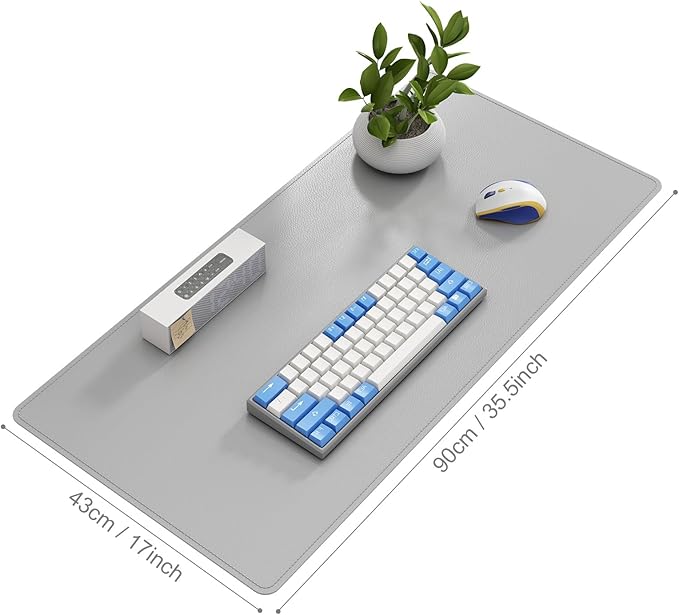 DAWNTREES Desk Mat Protector, PU Leather Desk Pad, Non Slip, Large Mouse Pad - Image 2