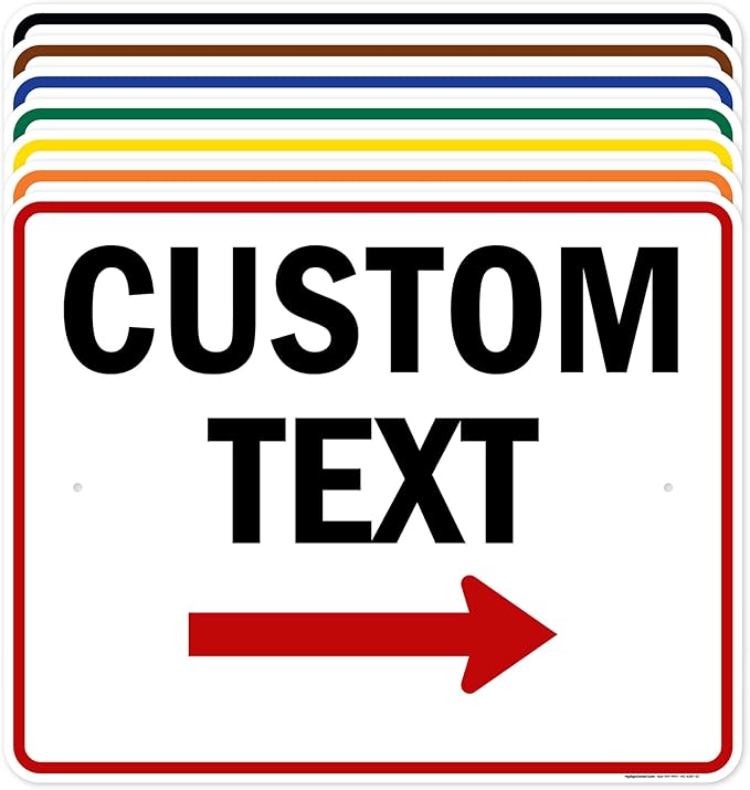Custom Arrow Directional Sign by My Sign Center by MySignCenter