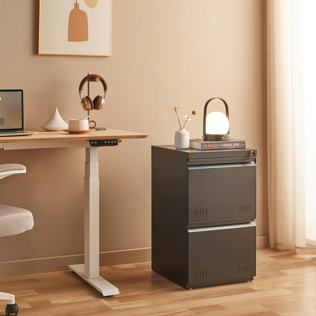 approgreent 2 drawer file cabinets for home office on a desk or shelf