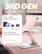 LISEN Pink Desk Accessories for iPad Office Supplies Desk Decor for Women - Image 2