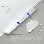 60” x 40” Foldable Whiteboard Dry Erase Board Large Tri Folding Whiteboard - Image 4