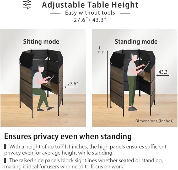 Provour Work Booth, Private Workstation, Room Divider, Office Pod, Acoustic - Image 4