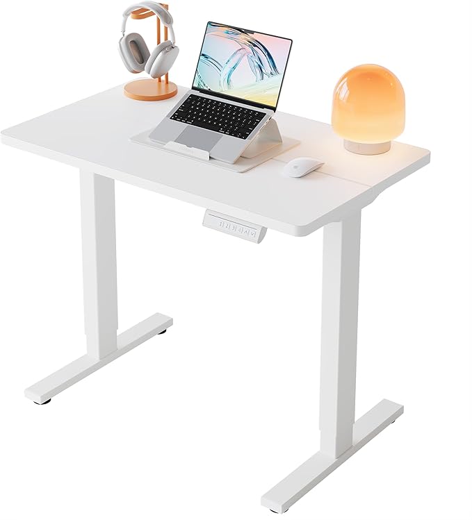 HUANUO 32" Small Electric Standing Desk Adjustable Height, 4 Memory Height by HUANUO