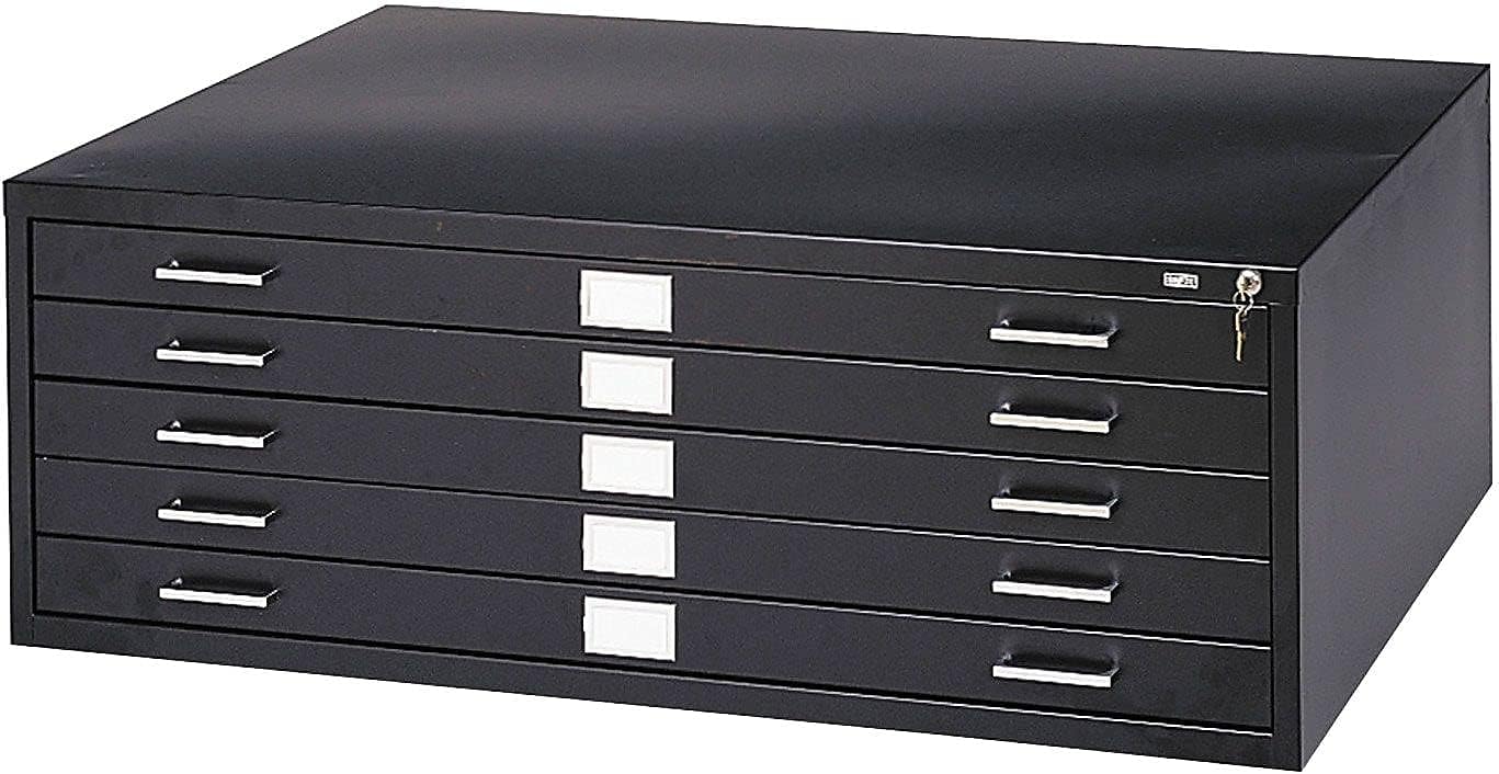 Safco 4994BLR 5-Drawer Steel Flat File; 24 x 36 Documents