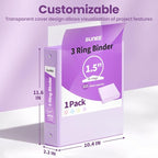 SUNEE 3 Ring Binder 1.5 Inch 1 Pack - Image 7