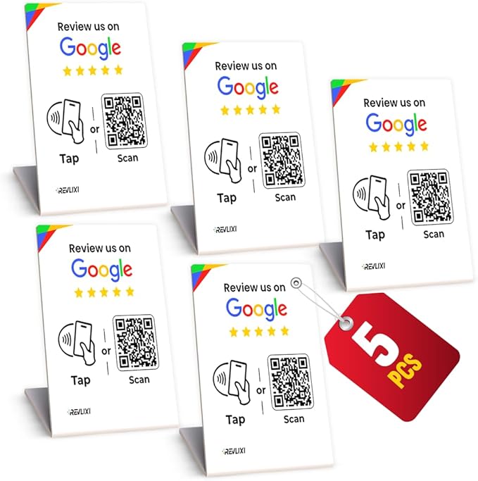 REVLIXI Google Review Stand- Boost Reviews w/Reusable Google Review Tap Card by REVLIXI