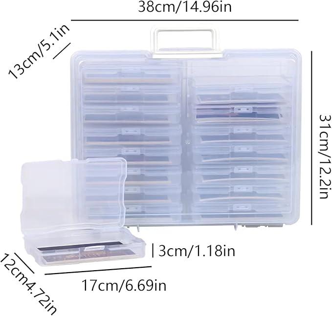 4x6 Photo Storage Box, 16 Inner Photo Keeper, Photo Organizers and Storage - Image 2