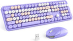 MOFII Wireless Keyboard and Mouse Combo, 2.4GHz Retro Full-Size Keyboard