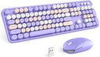 MOFII Wireless Keyboard and Mouse Combo, 2.4GHz Retro Full-Size Keyboard by MOFII