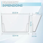 MINDEPOT 6 Pockets Acrylic Wall File Organizer, Plastic Hanging Wall File Holder - Image 7