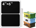 100Pcs Large Black Labels for Storage Bins, 6x4 Inch Removable Labels, Large by JIEHENG