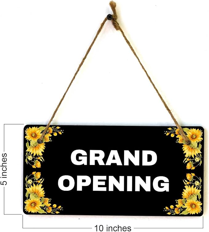 Signs ByLITA Sunflower Corners Black Background Personalized Hanging Wall or - Image 7