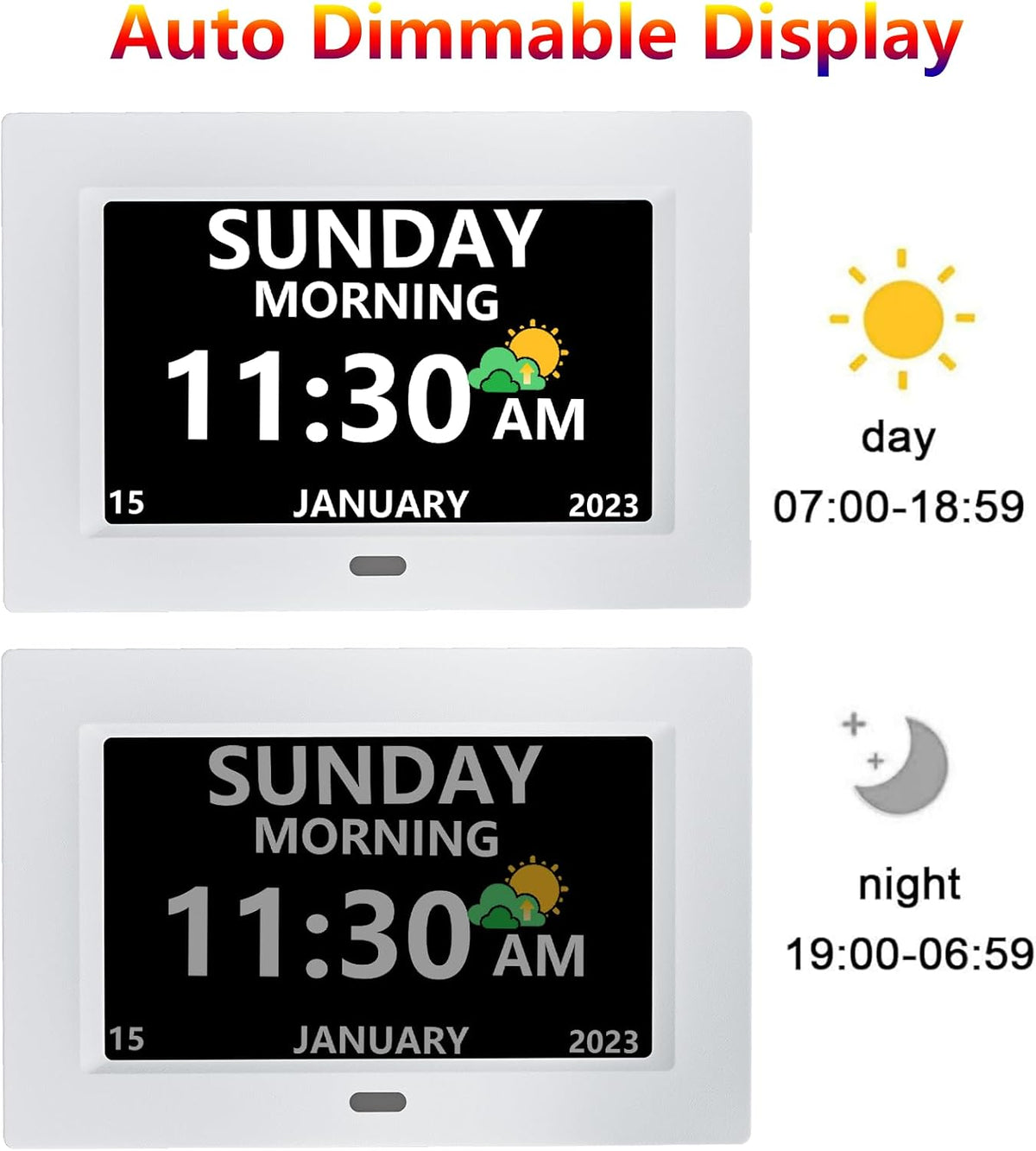 mrchydz 7 inch large display digital clocks alzheimer's, package contents