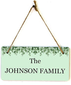 Signs ByLITA Eucalyptus Greenery Personalized Hanging Wall or Door Sign | - Image 9