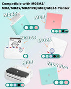 Phomemo Colorful Thermal Sticker Paper M02/M02 Pro/M02S/M04S Mini Printer | Black Character on Mint Green/Purple/Orange, 50mm x 3.5m, Diameter 30mm, 3 Rolls