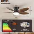 35 in small low profile ceiling fan light shown in use