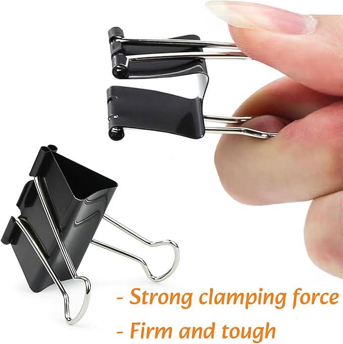 Extra Large Binder Clips 2 Inch, Heavy Duty Big Binder Clips Big Paper Clamps - Image 3
